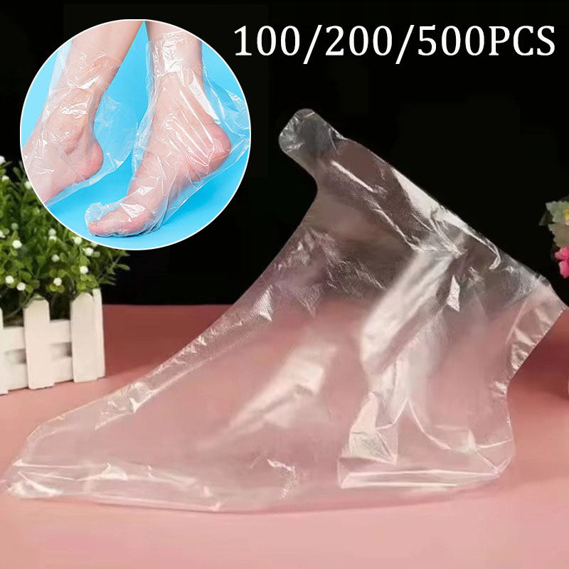 Foot Spa - 100-500pcs Disposable Foot Moisturizing Socks Transprent