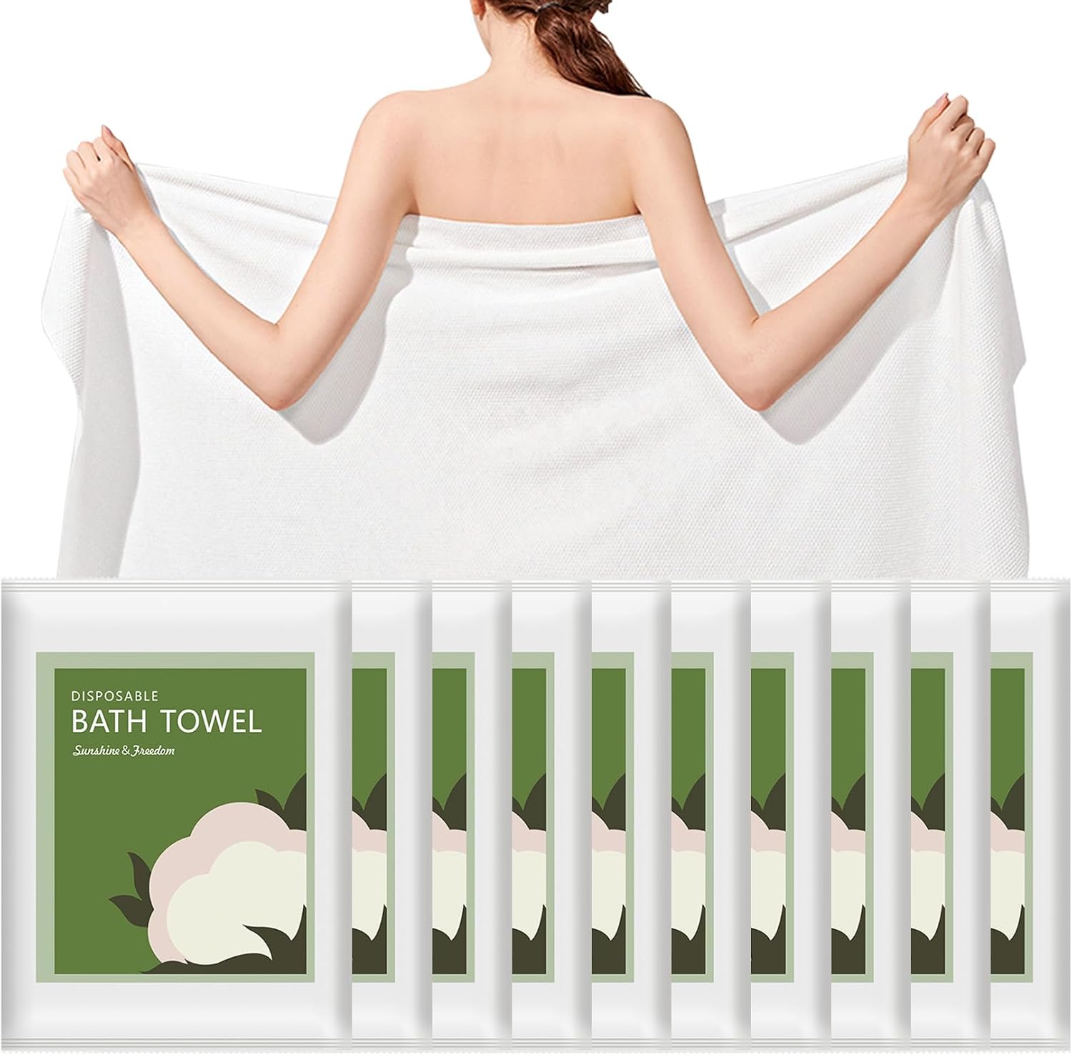 Spa Towel - Disposable Bath Towels 10Pcs 55x27.5in Ultra