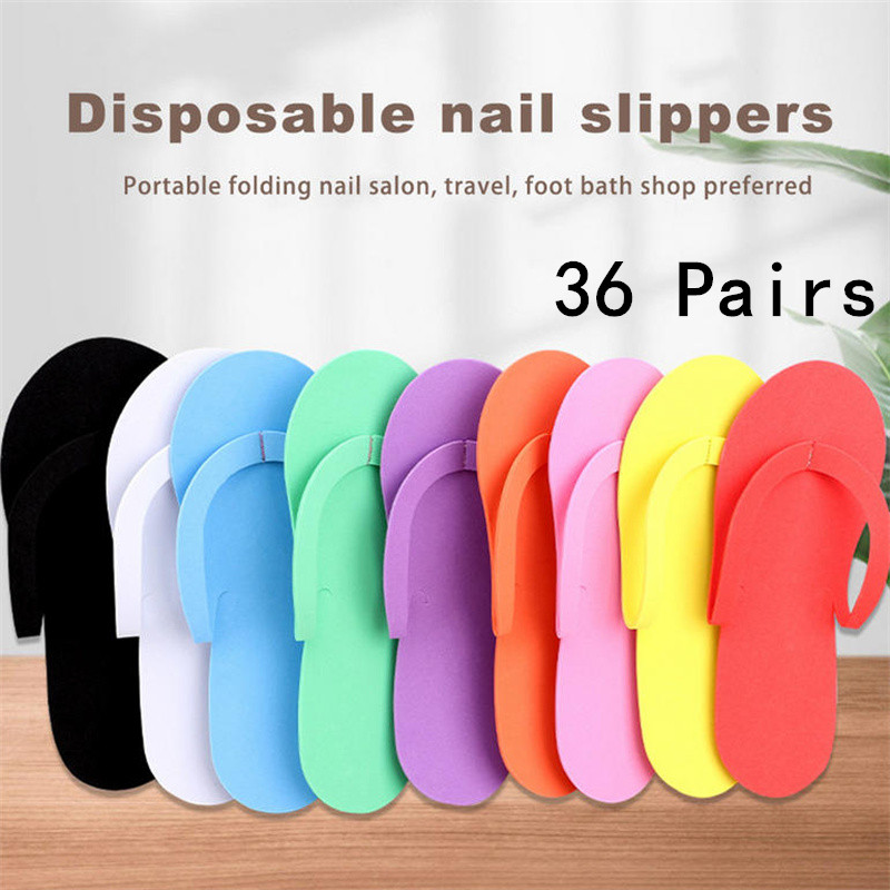 Foot Spa - 12/24/36 Pairs Random Color Disposable Slippers