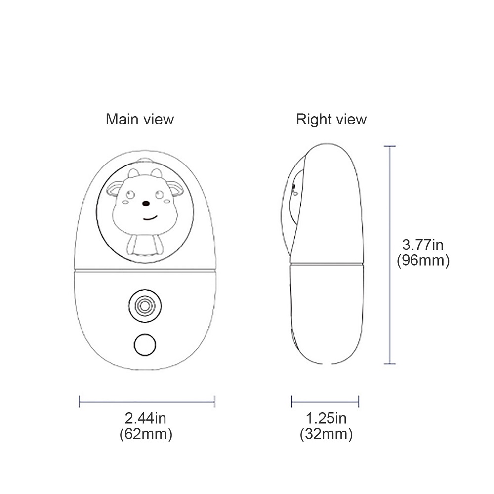 Cartoon 35ML Mini Facial Humid - Face Steamer 评论和价格