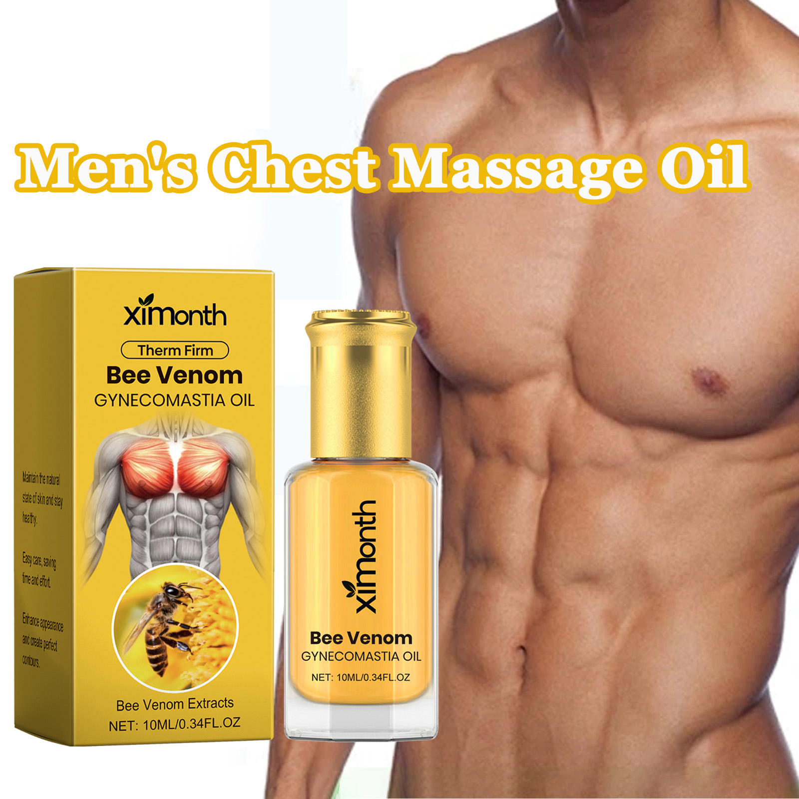 Bee Venom Men's Chest Massage  - Body Oil 评论和价格