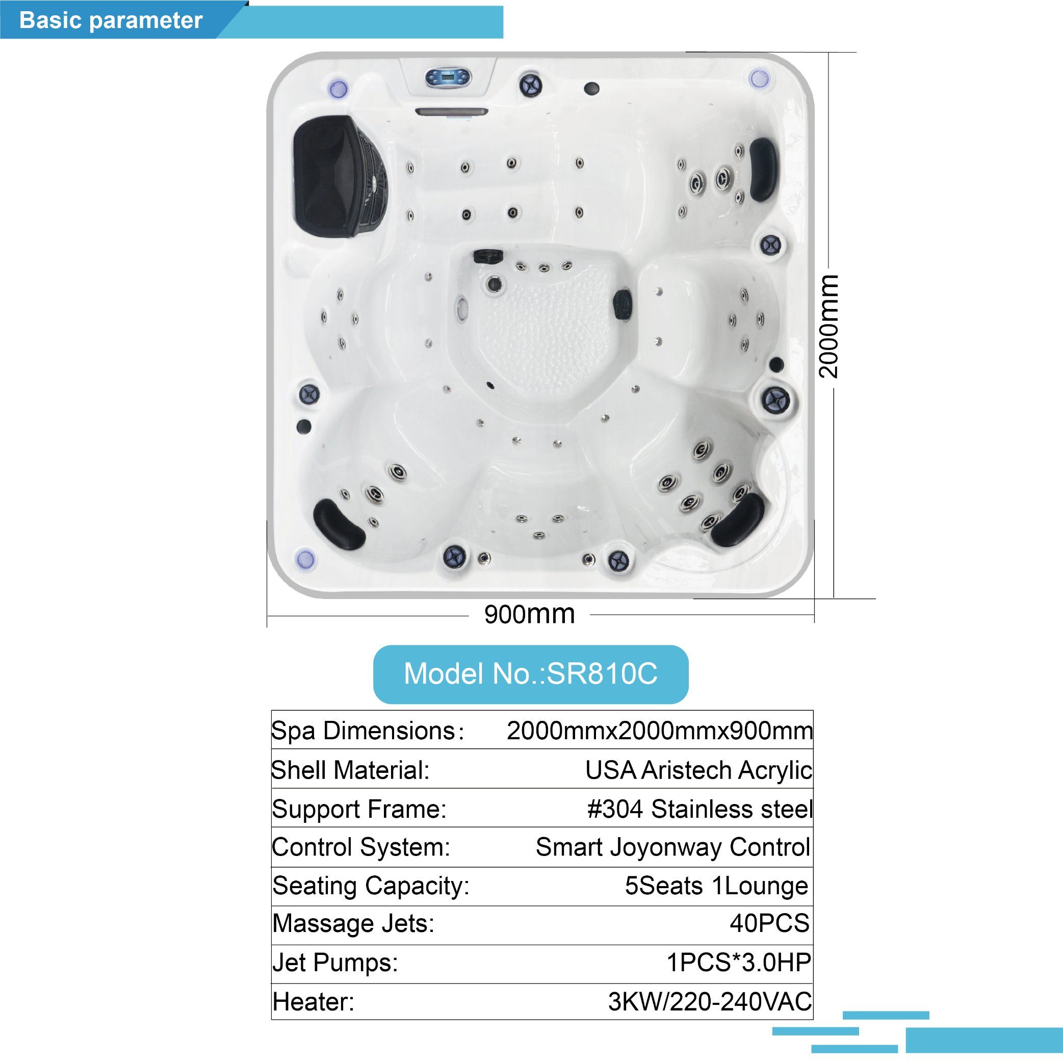 Outdoor 2m Hot Tub 6 Person Wi - Hot Tub 评论和价格