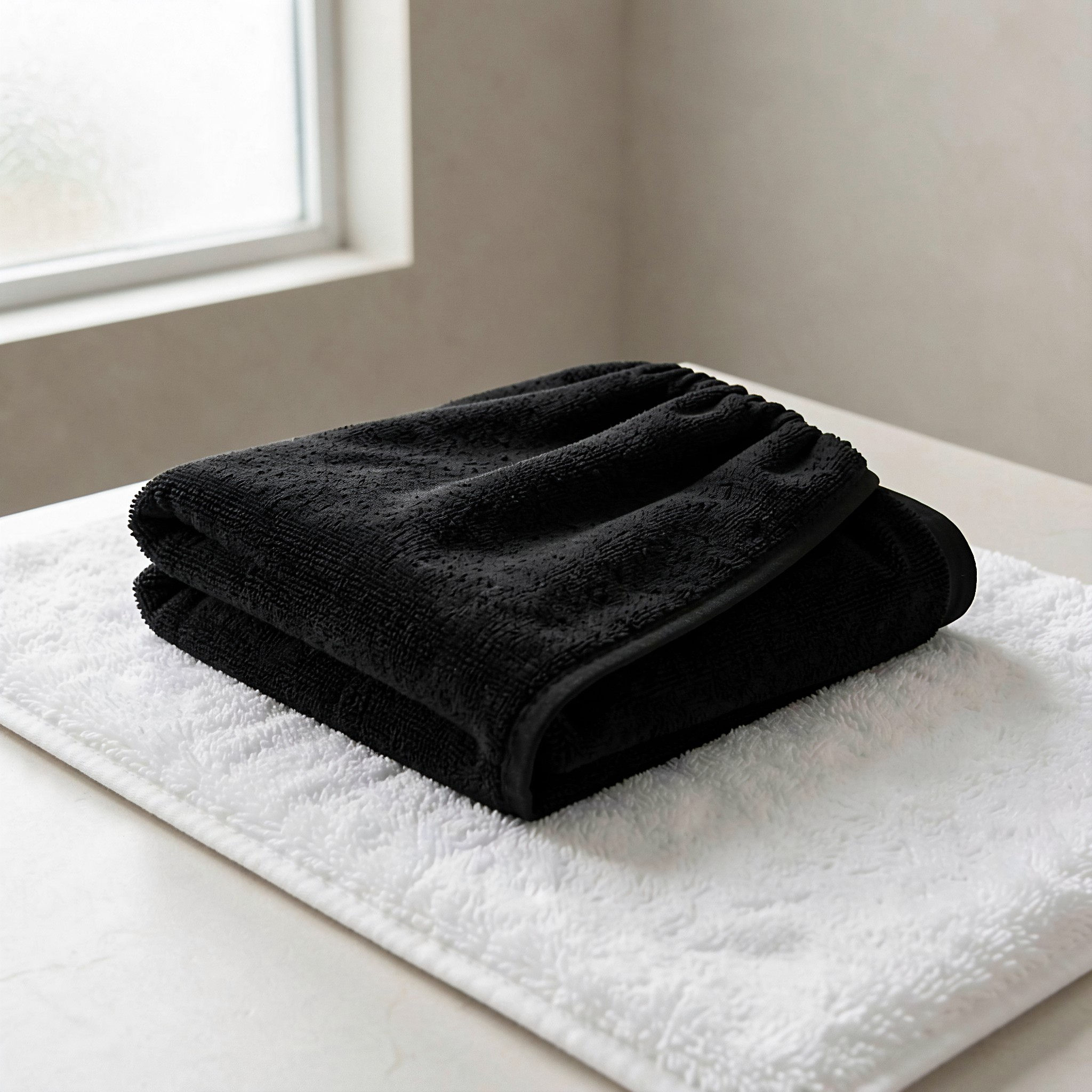 Black 35x75cm Pure Cotton Hand - Spa Towel 评论和价格
