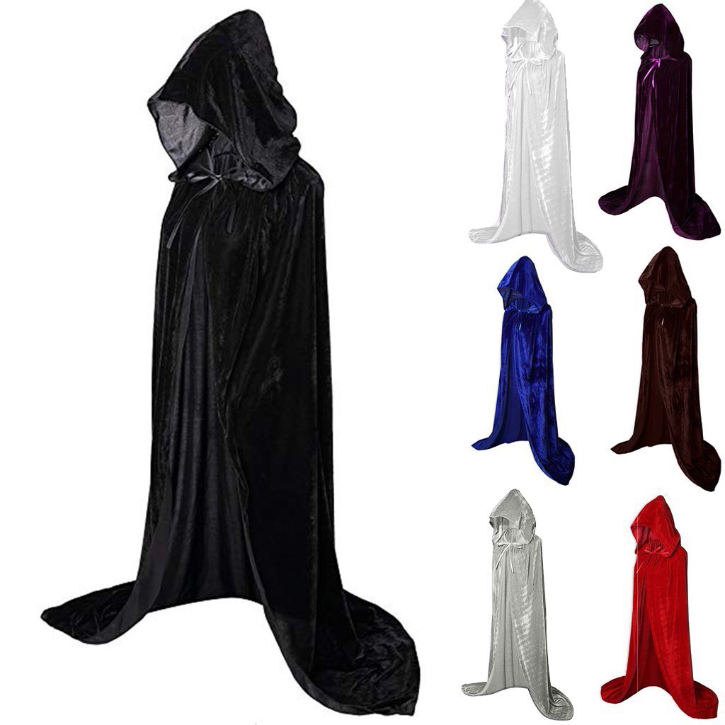 Halloween Cloaks Gothic Hooded - Bathrobe 评论和价格