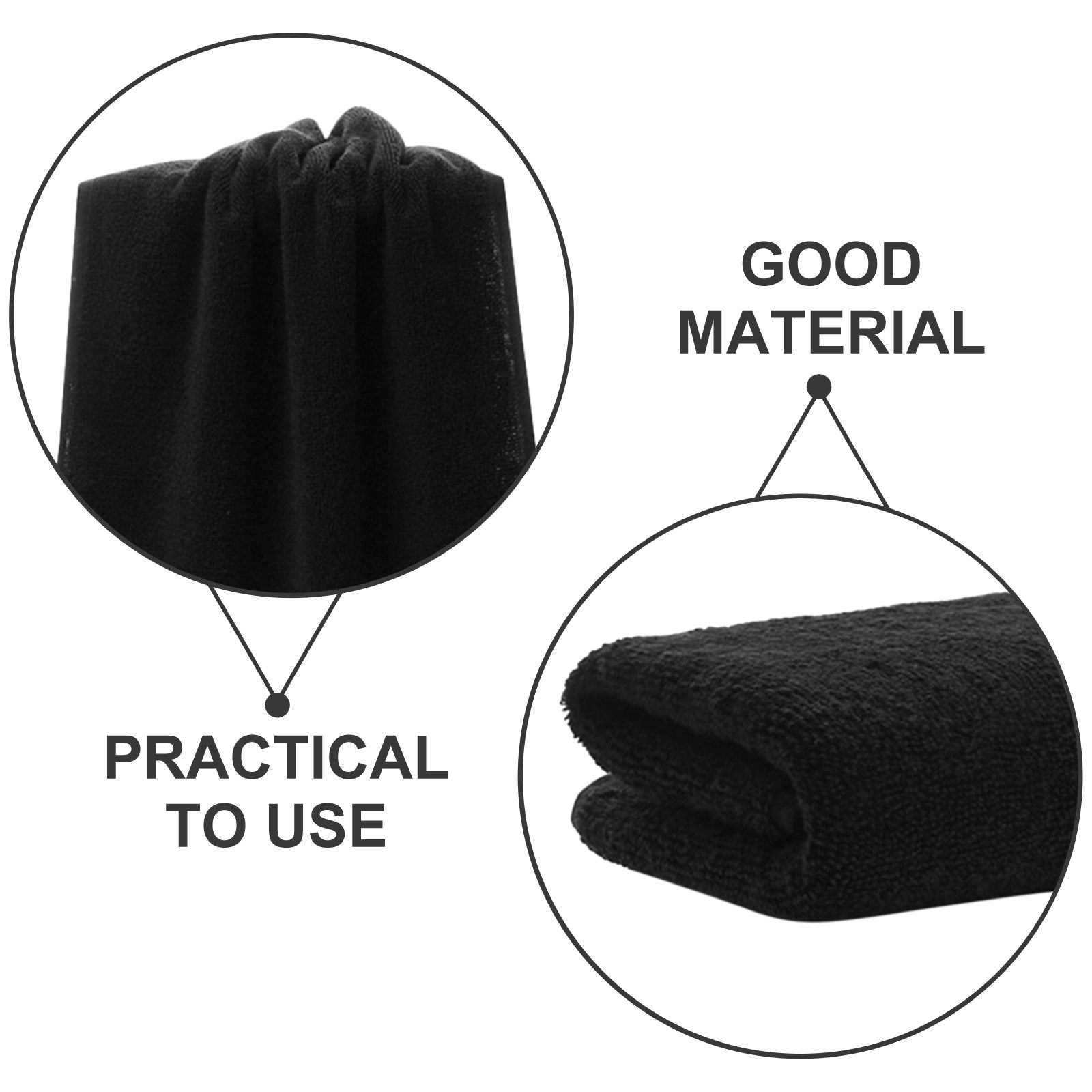 Extra Large Black Cotton Hand  - Spa Towel 评论和价格