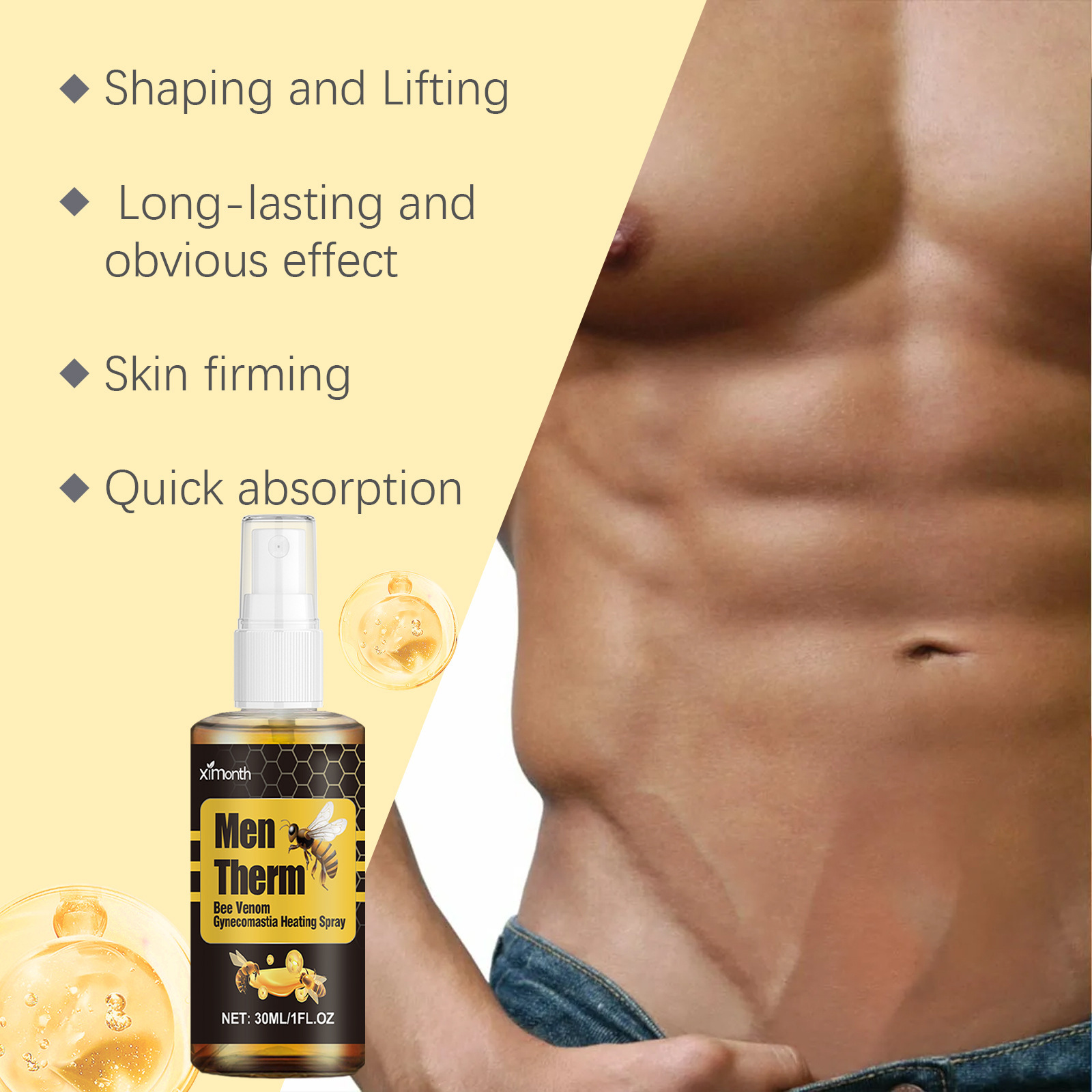 Bee Venom Gynecomastia Heating - Body Oil 评论和价格