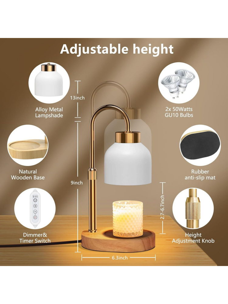 24H Timer Dimmable Candle Wax  - Wax Warmer 评论和价格