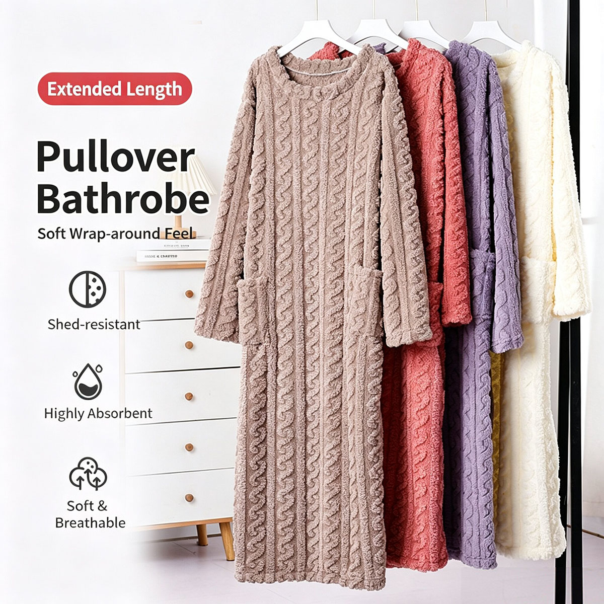 Winter Coral Velvet Nightgown, - Bathrobe 评论和价格