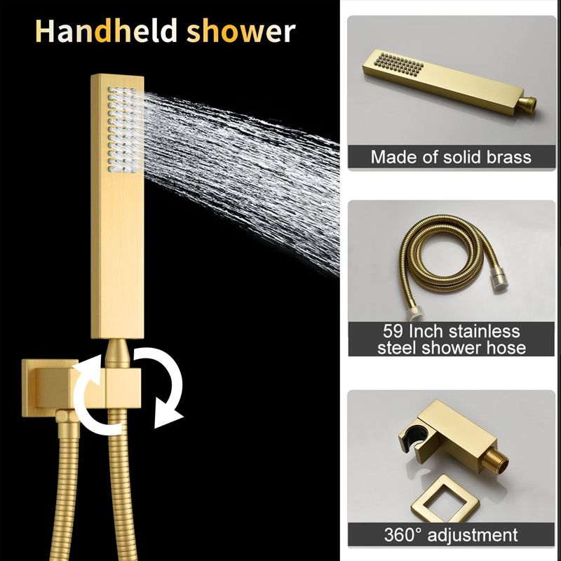 Brass Brushed Gold Digital Dis - Body Brush 评论和价格